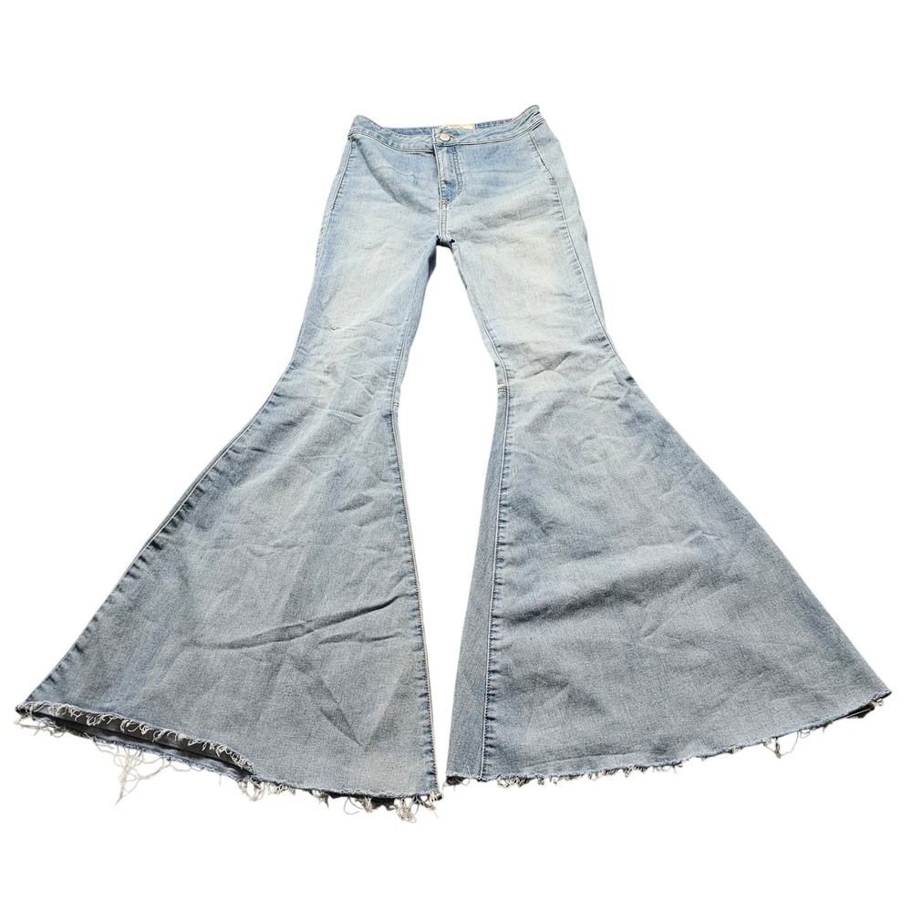 Free People Just Float On Flare Jeans Women 25 Light Wash Blue Denim High Rise